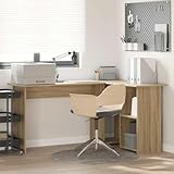 INLIFE Schreibtisch Sonoma Eiche 142 x 102 x 73 cm Holzwerkstoff,Möbel,Büromöbel,Schreibtische,Braun,28.05 KG,869292