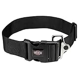 TRIXIE Premium Halsband Größe L–XXL: Halsumfang 55–80 cm/50 mm in schwarz - stufenlos verstellbares Hundehalsband für sehr große Hunde, neoprengepolstert, 1999401