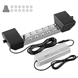 VEVOR Ultraschall Vernebler, Ultraschall Nebelmaschine12 Köpfe, 9000 ml/h Nebelmacher, Luftbefeuchter mit 300 W IP67 wasserdichtem Netzteil, Boje, Ersatzscheiben, für Teich, Garten, Gewächshaus