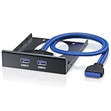 CSL - USB 3.2 Gen1 Front Panel für 3,5 Zoll -Laufwerke - bis zu 5Gb s - PC und MAC - schwarz - USB 1.1 und USB 2.0 abwärtskompatibel
