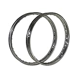 Felgen Set Chrom 1,6 x 19 Zoll Satz 36-Loch für Hercules Kreidler Puch Simson Zündapp