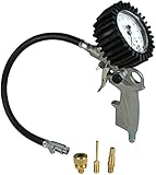 DF DF11917 Reifenfüller geeicht: Reifenfüllgerät mit Quik-Lok, 3er Adapter-Set