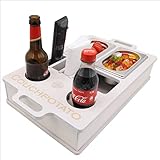 INEXTERIOR CouchBar - PERSONALISIERBAR - handgefertigt in Deutschland - zwei Snackschalen, Organizer und Flaschenhalter - Couchbutler couchorganizer Sofaorganizer Sofaablage Tablett Couchbutler