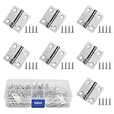 OTTYMO 30 Stück Mini Scharniere Klappbar Türangeln Edelstahl Türscharnier Klein Möbelscharniere Klappscharniere mit Schrauben Scharniere für Bastelarbeiten, kleine Schmuckkästchen, Puppenhäuser