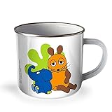 Trötsch Die Maus Emaille Becher Tasse Maus und Elefant: Kaffeetasse Teetasse Geschenkidee Geschenk Tasse Emaillebecher