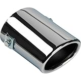 AUTO-STYLE Endrohr Stahl/Chrom - oval 80x60mm - Länge 105mm - ->55mm Anschluß