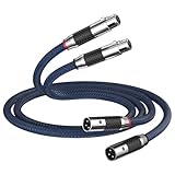 Tertullus High End XLR Kabel Audiokabel 1.5m XLR Stecker auf Buchse hifi Versilbert OFC xlr Stereo Kabel für CD, Power Amplifier, Monitorlautsprecher, Kopfhörer Verstärker