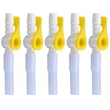 Katheterventil 5 Stück Urin-Drainage-Katheter-Ventile Bequemer Silikon-Hebelhahn mit Glatten Kanten Weicher Schlauch Effektive Alternative zu Beinbeuteln