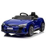 LEADZM Elektro Kinderauto mit Musik & Hupe & Scheinwerfer, 12V Kinder Elektroauto Kinderfahrzeug mit 2,4G Fernbedienung, 3-5km/h für Kinder (Blau)