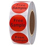 Hylabelest 2,5 cm, rund, natur Papier gratis Probe Aufkleber selbstklebend Etiketten Gesamt 1.000 Pro Rolle