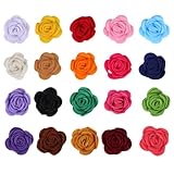 ifundom 20st Filzrosen Für Mädchen Stoff Rosenblüten Bastelfilzblumen Filzrosen Zum Basteln DIY Filzrosen Für Stirnband Haarspangen Für Damen Gefühlte Rosen Kleidung Fräulein Bastelblume