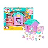 Little Live Pets Mama Surprise Families – Welpen-Partypackung, 15 Mini-Welpen zum Sammeln und Mama, ausklappbares Spielset mit Mamas Hütte, über 80 Welpen zum Sammeln, Geschenk für Kinder