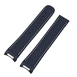 RWCHCWRH 20 mm Gummi-Uhrenarmband für Omega-Armband 300 AT150 Aqua Terra Ultra Light 8900 Armbandarmbänder mit Stahlschnalle