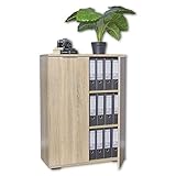 Ordnerschrank - Kommode - Aktenschrank - [Optimal Für Schwere Ordner] Büro Möbel - Büroschrank - Schrank - Sonoma-Eiche, ca. B80,2cm x H109,5cm x T35cm | Aufbewahrungsschrank