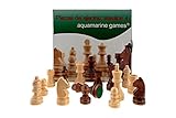 Aquamarine Games - Piezas de ajedrez Schachfiguren STAUTON 4 FSC100%, CP029A, Beige und Dunkelbraun, NO-Value