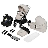 LIONELO MIKA PLUS 3-in-1 Buggy 0-48 Monate bis zu 22 kg Babywagen bis zu 9 kg Kindersitz Babytrage bis zu 13 kg, Rückenlehne verstellbar, Dämpfung, 360° Räder, XXL-Verdeck