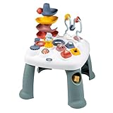 Smoby – Little Activity-Spieltisch – Aktivitätsspieltisch Motorikspielzeug mit Formen-Steckspiel, Kugelbahn, Zahnrad & Katapult, Baby und Kleinkind ab 12 Monaten
