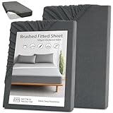 Luriseminger 2pcs Spannbettlaken 180 x 200 x 25cm, 160g/m² Gebürstete Polyester-Mikrofaser Spannbetttuch, Spannbetttuch Bettlaken Jersey, Matratzenhöhe bis 25cm