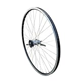 28 Zoll Hinterrad mit 3-Gang Nabe, Rücktrittbremse, Alu-Hohlkammerfelge, NIRO-Speichen, schwarz-Silber (nur Hinterrad)