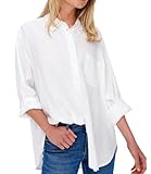 ONLY Damen Onltokyo L/S Linen Blend Shirt PNT Noos Langarmhemd Mit Normaler Passform Und Knopfverschluss 15259585,Weiß,M