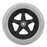 7-Zoll-Rollstuhl-Vorderräder Gehstuhl Einzelrad Behindertenfahrzeuge Gummiräder Anti-Rutsch-Rollatoren Ersatzräder Ersatzräder für Bollerwagen Industrielles Hardware-Zubehör 176 mm