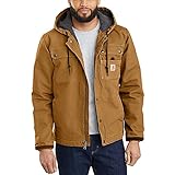 Carhartt, Herren, Lockere Arbeitsjacke aus ausgewaschenem Segelleinen mit Sherpa-Futter, Carhartt® Braun, M