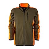 FORSBERG Fleecejacke Bjarkir, Farbe:dunkeloliv/orange, Größe:XL