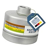 BartelsRieger Kombinationsfilter BR ABEK2P3, ABEK-Filter Schutzklasse A2B2E2K2-P3, DIN-zertifizierter Atemschutzfilter gegen Gase, Dämpfe & Partikel für Industrie, Chemie, Handwerk