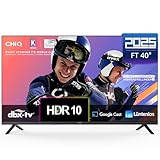 CHIQ L40FT 40 Zoll, Full HD, (100 cm) Smart Fernseher, HDR10, Dolby Audio & DBX-tv, Triple Tuner DVB-C/T2/S2, Integrierter Chromecast, Metall Randlos Design