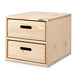 Ehrenkind® Regal für Kinderzimmer – Praktisches Aufbewahrungssystem aus Kiefer für Spielzeug und Ordnung | 2 Fächer | Klein (315 mm)