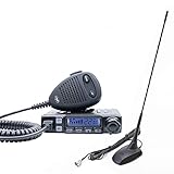 Radio CB PNI Escort HP 7120 ASQ, HF-Verstärkung, 4 W, 12 V und CB PNI Extra 48-Antenne mit Magnet, 45 cm, SWR 1,0, AM/FM funktioniert nur im EU-Band