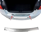 OMAC Ladekantenschutz Stossstangenschutz Heckstossstange kompatibel mit BMW 1er F20 F21 2011-2019 | Auto Innen Zubehör Kofferraum Kratzschutz Selbstklebend Abkantung Chrom Edelstahl
