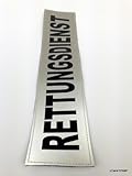 RETTUNGSDIENST 3M Reflex-Rückenschild 42x8cm silber matt