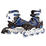 Kids Globe Street Rider Inlineskates (Inliner) blau/schwarz, verstellbar von Größe 37-40, abec7 Alurahmen