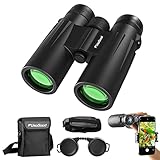 Usogood 10x42 HD fernglas Erwachsene mit BAK4-Prisma und FMC-Objektiv, wasserdicht Binoculars für Vogelbeobachtung, Jagd, Wandern mit Smartphone-Adapter