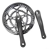 babominimer Kurbelgarnitur für 50/34T, 8-10-Gang, 165 mm, Aluminiumlegierung, Vierkantloch, Kurbel für die meisten Fahrräder und Klappräder