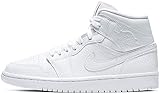 Nike Damen WMNS Air Jordan 1 Mid Basketballschuh, White White Black, 40.5 EU
