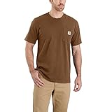 Carhartt Herren K87 Pocket S/S T-Shirt T-Shirt, Oiled Walnut Heather, S