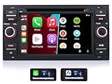 iFreGo FTC7235B 7 Zoll 2 Din Autoradio für Ford Mondeo, Focus, S-Max. FM Radio mit Apple CarPlay/Android Auto, Bluetooth, DVD/CD, GPS, USB, SD, Lenkradsteuerung, Rückfahrkamera