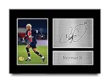 HWC Trading Neymar Jr A4 Ungerahmt Signiert Gedruckt Autogramme Bild Druck-Fotoanzeige Geschenk Für Psg Fußball Fans