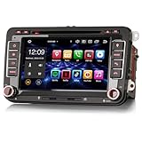 Erisin 7 Zoll 8-Kern 4GB+64GB Android 13 Autoradio Bluetooth mit GPS Navi Für VW Passat B6 Golf 5 Golf 6 T5 Touran Tiguan Polo Jetta Seat Skoda CarPlay Android Auto WiFi DAB+ OBD2 RDS OPS CD DVD USB