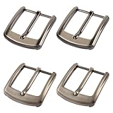 4 Stück Gürtelschnalle Herren,40mm (1.6") Einzackige Gürtelschnal le,Heavy Duty Zinklegierung Gürtelschnall e,Gürtelschnall en Zum Wechseln für Gürtelschnal len für Männer und Frauen (2 Farben)