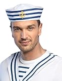 Boland 44355 - Mütze Matrose, Navy Sailor, Seemann, Seefahrer, Marine, für Erwachsene, Accessoire, Kopfbedeckung, Kostüm, Mottoparty, Karneval