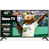 CHIQ L40G5NV 40-Zoll Roku TV, FHD Smart-TV-Gerät, HDR10, DVB-T2/T/C/S/S2,Unterstützt Apple Air-Play, Sprachassistent, Apple TV+, Prime Video, USB2.0, Works with Alexa, Neu