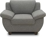 DOMO. collection Panama Sessel, Polstersessel, Einzelsessel, Sofa Garnitur, 3-2-1, dunkelgrau, 108 cm