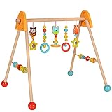 LCP Kids Baby Spielbogen Holz Trapez, Hängespielzeug höhenverstellbar