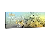 dalinda® XXL-Wandbild Bibelspruch Bibel Leinwand Leinwandbild mit Spruch Der Herr ist Mein Licht... 100x40cm Keilrahmenbild Kunstdruck Wandbild Panorama Leinwandbild LS129