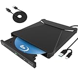 Custom Catch Externes Blu-Ray-Laufwerk, USB 3.0 Typ-C, Plug & Play, kompatibel mit Windows 8/10, MacOS, Linux