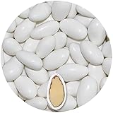 EinsSein 0,5kg Taufmandeln Gracile midi weiss glanz Mandeln Hochzeit Zuckermandeln Bonboniere Confetti Badem sekeri Gastgeschenk Zucker Mandeln Taufmandeln