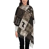 QQIAEJIA Schal mit Tier-Hirsch-Motiv, für Herren und Damen, für den Winter, lang, warm, Braun Beige Hirsch, One size
